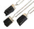Black Tourmaline Point Pendant, Silver Chain Necklace, by Well Done Goods
