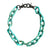 Giant Acrylic Chunky Link Mask Chain, Marbled Turquoise