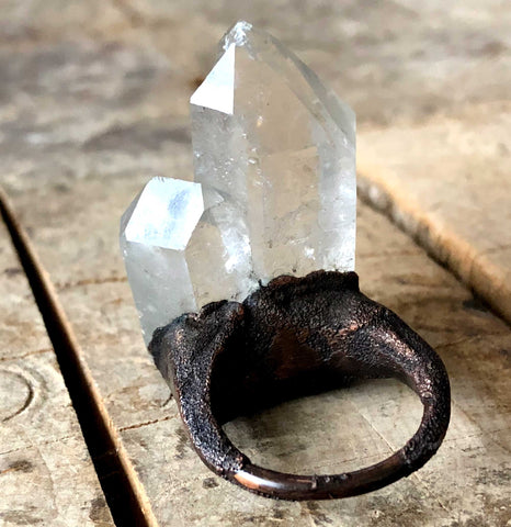Natural Rock Crystal Ring Clear Quartz Oval Dainty Handmade 925 Sterling  Silver | eBay