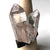 Twin Point Clear Quartz Crystal Ring, Thin Electroformed Copper Band