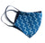 Oscillator Waves Print Face Mask, adjustable cloth face cover, french blue