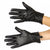 Quilted Vegan Leather Gloves, Black Winter Gloves, by Well Done Goods