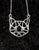 Wireframe Cat Silver Necklace, Well Done Goods