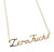 Zero F*cks Gold Script Necklace, Funny Pendant, by Well Done Goods
