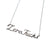 Zero F*cks Silver Script Necklace, Funny Pendant, by Well Done Goods